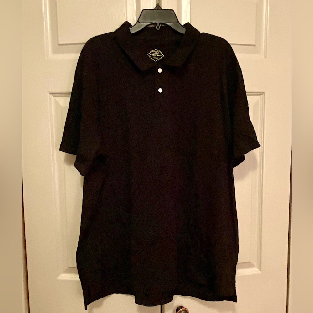 St. John’s Bay Black Cotton Polo One Pocket Shirt